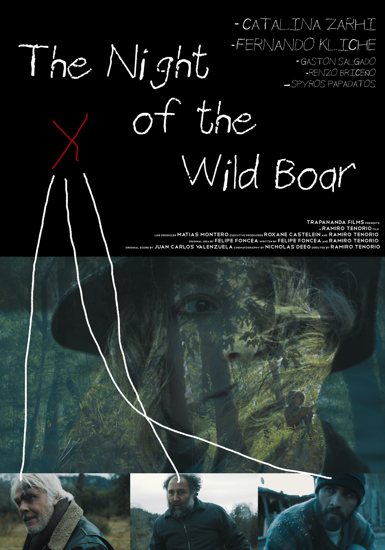  فیلم سینمایی The Night of the Wild Boar با حضور Renzo Briceño، Fernando Kliche، Gastón Salgado و Catalina Zahri