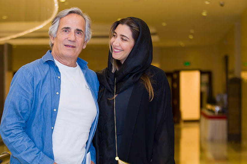 مجید مظفری در جشنواره فیلم سینمایی چهارراه استانبول به همراه نیکی مظفری