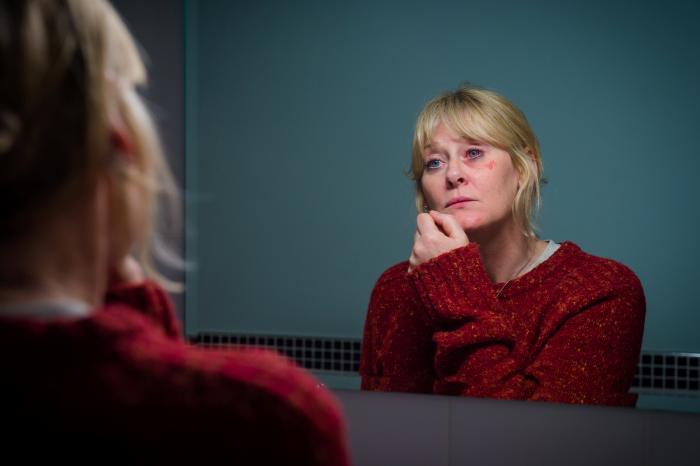 Sarah Lancashire در صحنه سریال تلویزیونی وادی خوشحالی