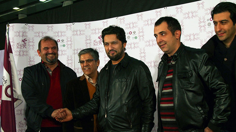 هاتف علیمردانی در جشنواره فیلم سینمایی هفت ماهگی به همراه منصور لشگری‌قوچانی و حامد بهداد