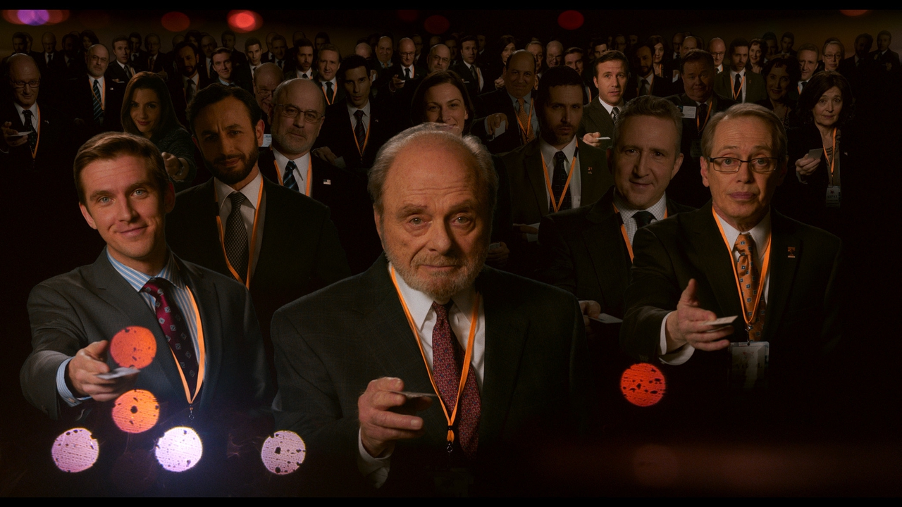 هریس یولین در صحنه فیلم سینمایی Norman به همراه استیو بوشمی و دن استیونز