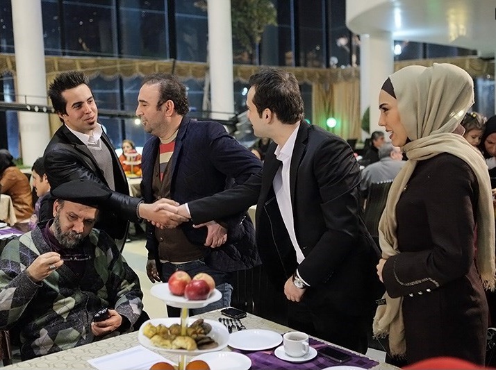 امیر دژاکام در نشست خبری سریال تلویزیونی آوای باران به همراه مهران احمدی