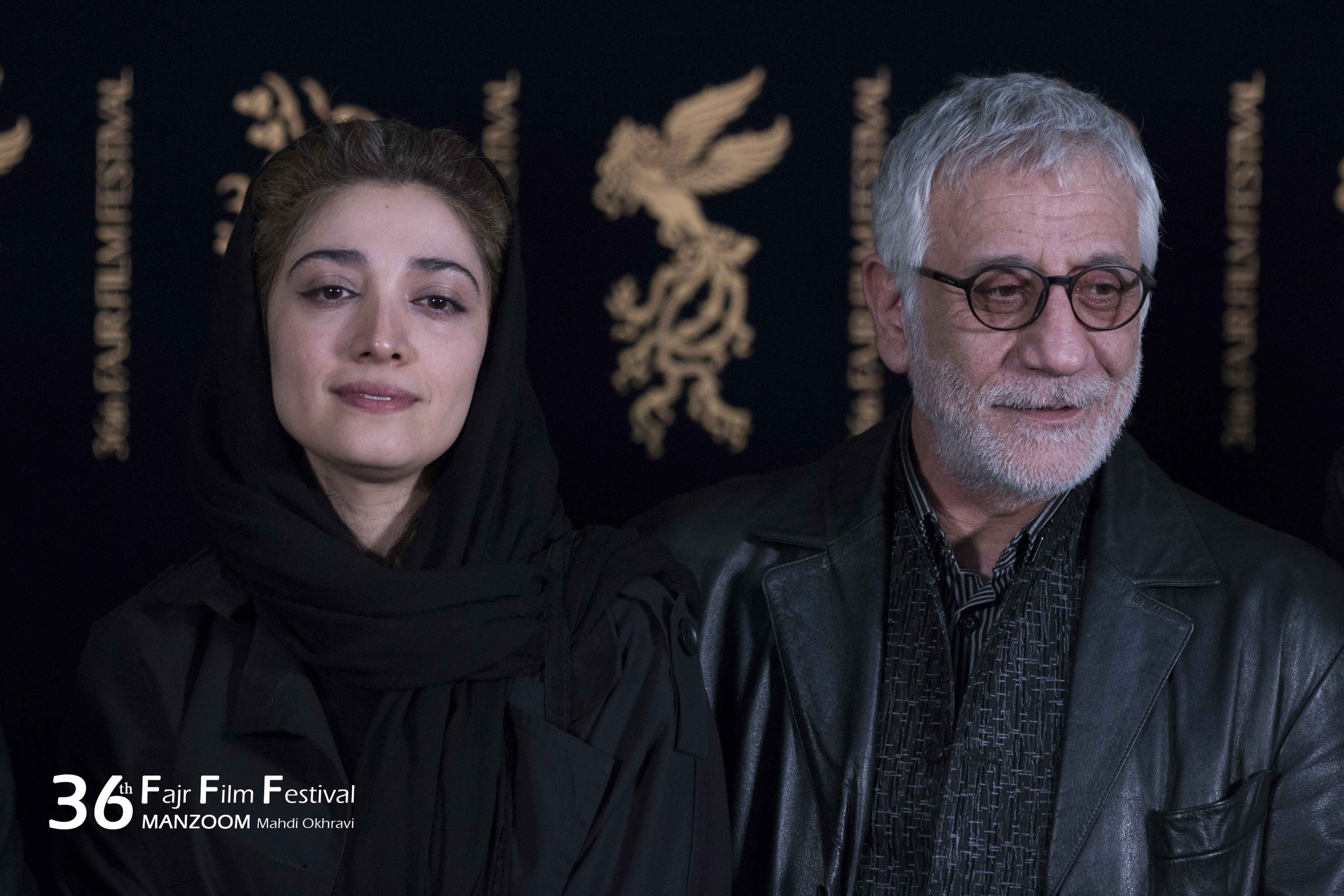 مینا ساداتی در جشنواره فیلم سینمایی سرو زیر آب به همراه مسعود رایگان