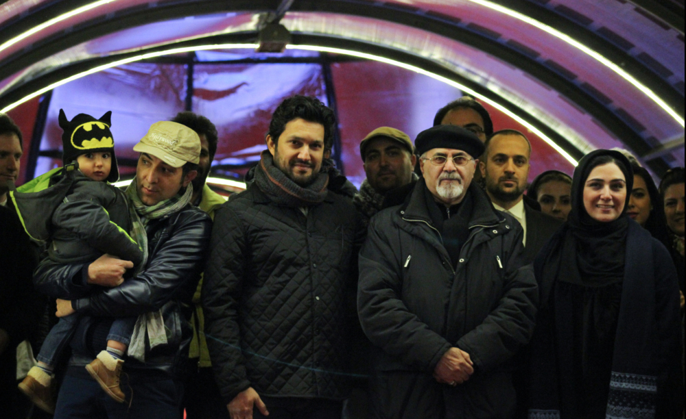 احمد مهران‌فر در جشنواره فیلم سینمایی هفت ماهگی به همراه هاتف علیمردانی، باران کوثری و حامد بهداد