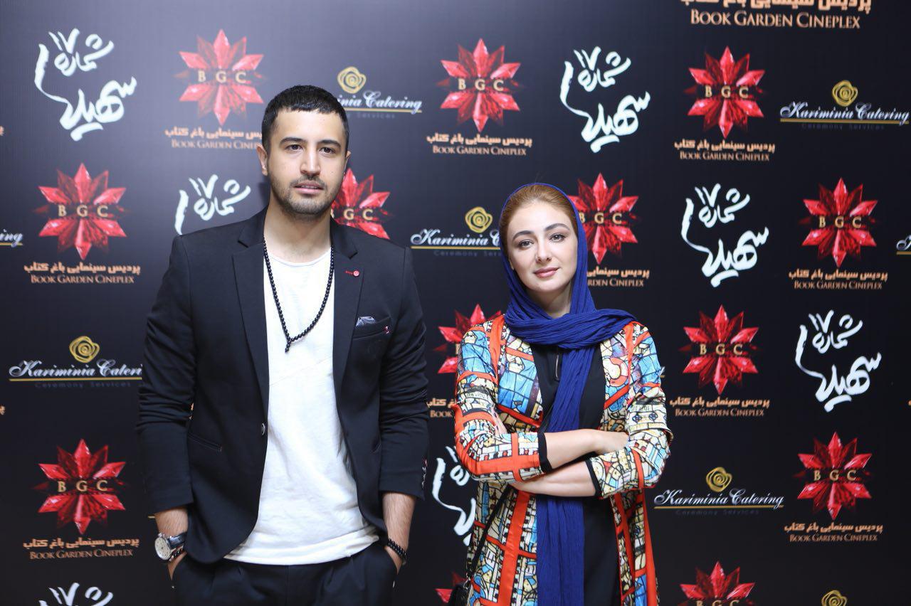 ویدا جوان در اکران افتتاحیه فیلم سینمایی شماره 17 سهیلا به همراه مهرداد صدیقیان