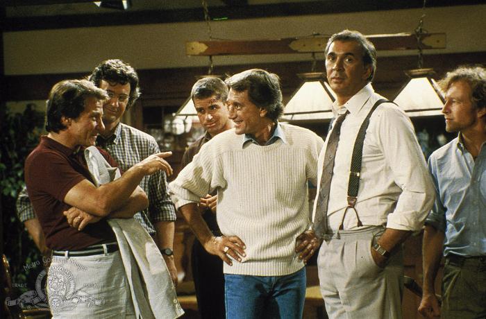تریت ویلیامز در صحنه فیلم سینمایی The Men's Club به همراه Craig Wasson، روی شایدر، هاروی کایتل، Frank Langella و David Dukes