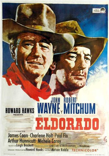 رابرت میچام در صحنه فیلم سینمایی El Dorado به همراه John Wayne