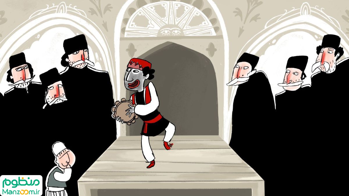 کاریکاتور فیلم سینمایی داش آکل به کارگردانی محمد عرب