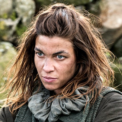 Natalia Tena در صحنه سریال تلویزیونی بازی تاج و تخت