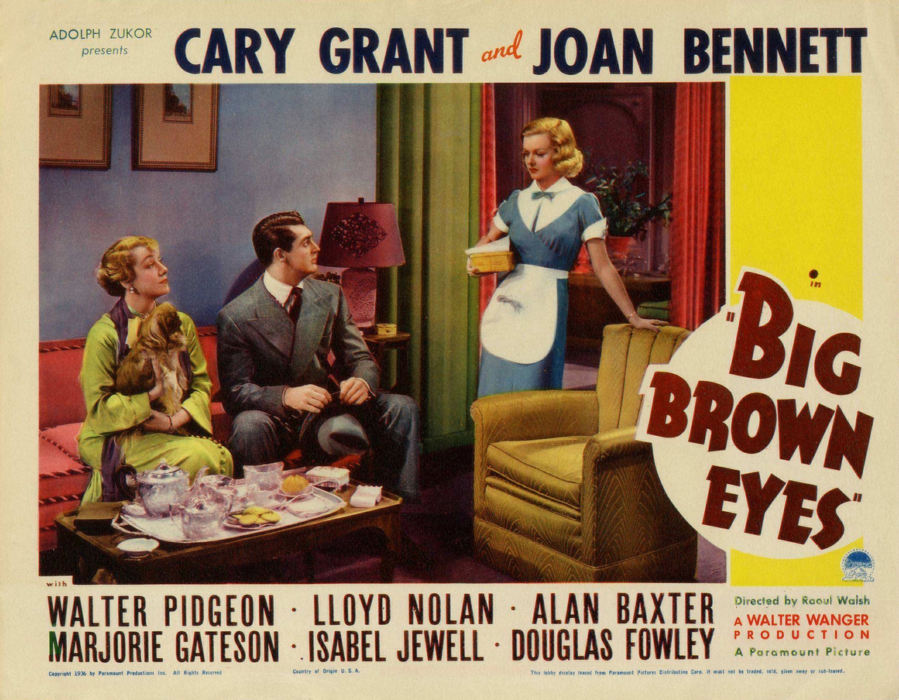  فیلم سینمایی Big Brown Eyes با حضور کری گرانت، Joan Bennett و Marjorie Gateson