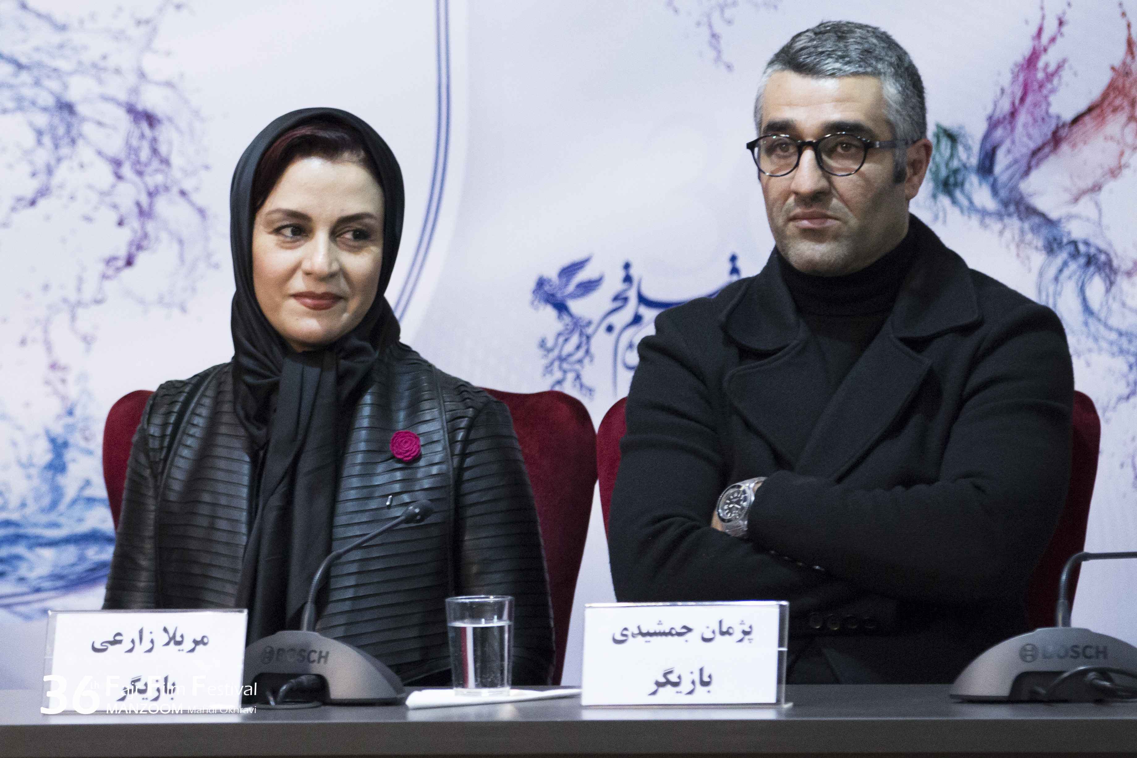 پژمان جمشیدی در نشست خبری فیلم سینمایی سوءتفاهم به همراه مریلا زارعی