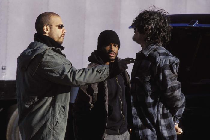 Larenz Tate در صحنه فیلم سینمایی سرنوشت یک مرد به همراه وین دیزل و تیموتی اولیفانت