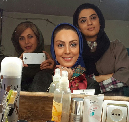 نیلوفر شهیدی در پشت صحنه سریال تلویزیونی سایبر