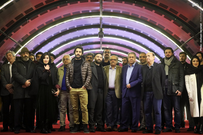 اکبر زنجان‌پور در جشنواره فیلم سینمایی پل خواب به همراه ساعد سهیلی، جهانگیر کوثری، آناهیتا افشار و سپیده عبدالوهاب