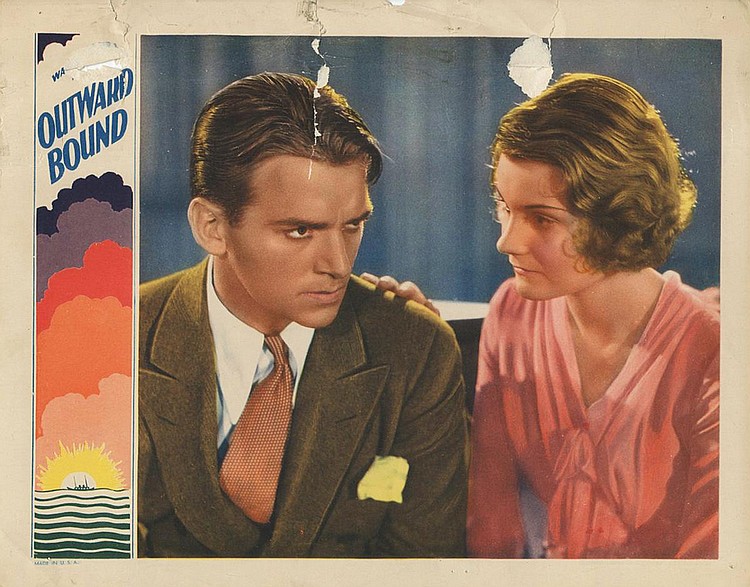 Douglas Fairbanks Jr. در صحنه فیلم سینمایی Outward Bound به همراه Helen Chandler