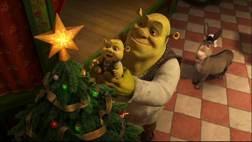ادی مورفی در صحنه فیلم سینمایی Donkey's Christmas Shrektacular به همراه Mike Myers