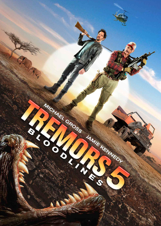 جیمی کندی در صحنه فیلم سینمایی Tremors 5: Bloodlines به همراه Michael Gross