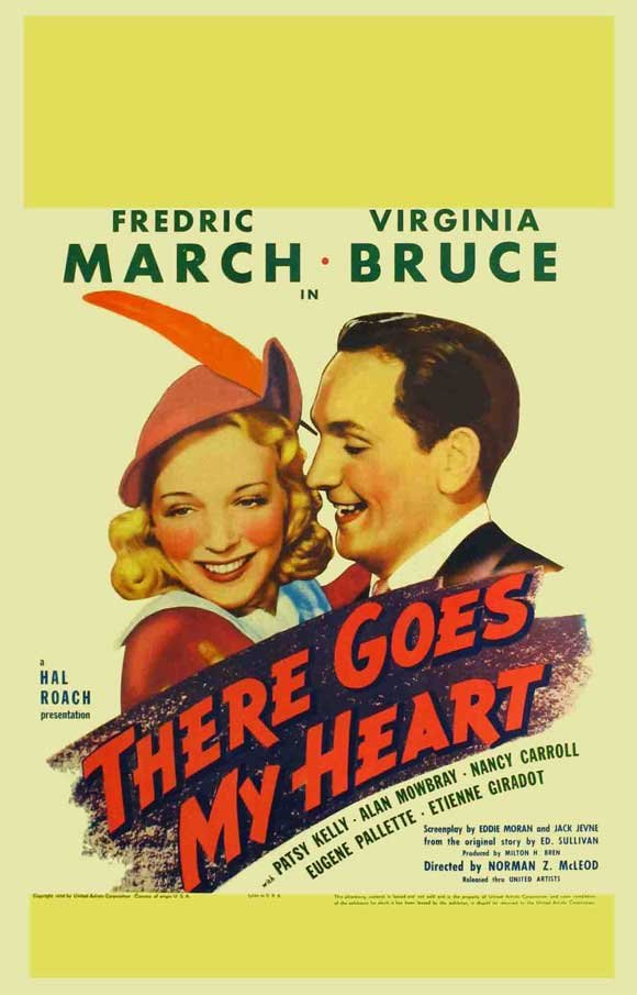 Virginia Bruce در صحنه فیلم سینمایی There Goes My Heart به همراه فردریک مارچ