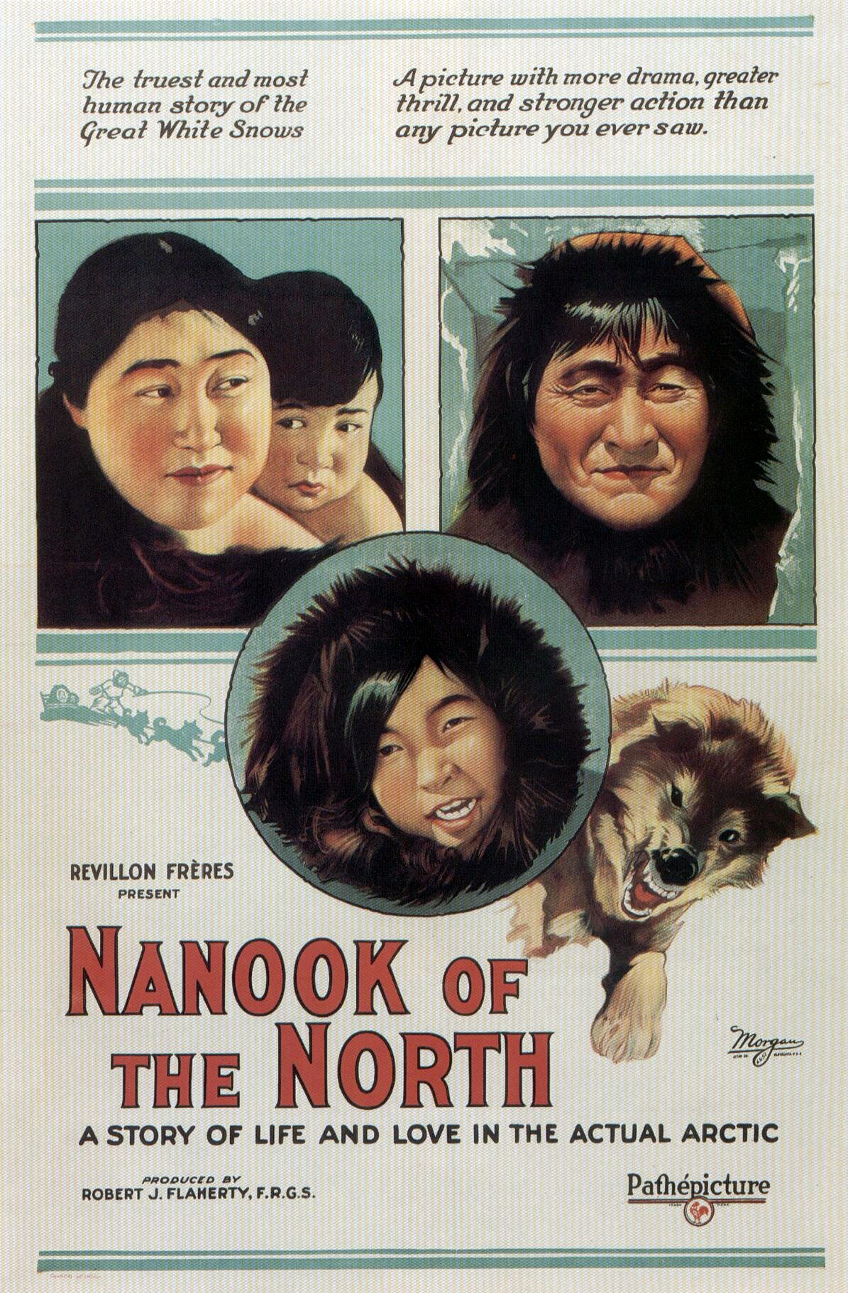 Alice Nevalinga در صحنه فیلم سینمایی Nanook of the North به همراه Allakariallak و Cunayou