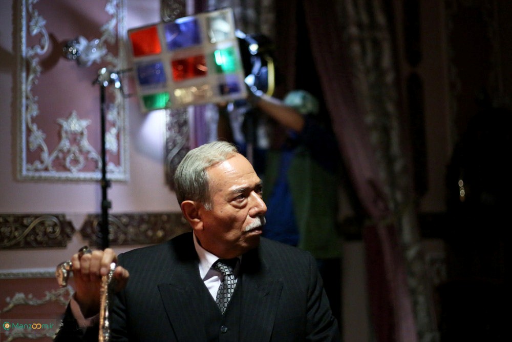 علی نصیریان در پشت صحنه سریال شبکه نمایش خانگی شهرزاد 1