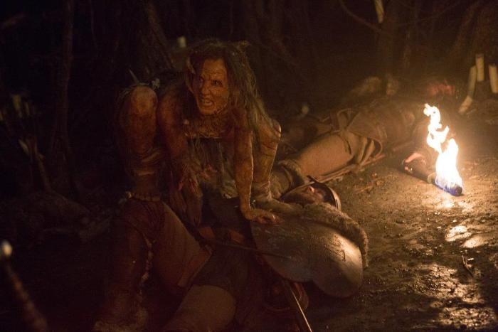 Bonnie Morgan در صحنه فیلم سینمایی آخرین شکارچی جادوگر