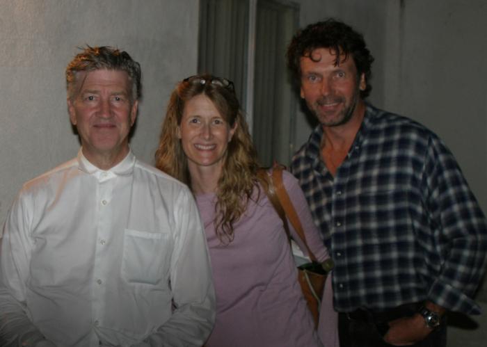Peter J. Lucas در صحنه فیلم سینمایی اینلند امپایر (امپراطوری درون) به همراه لورا درن و دیوید لینچ