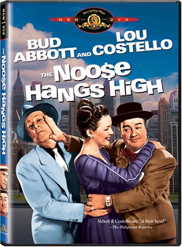 Bud Abbott در صحنه فیلم سینمایی The Noose Hangs High به همراه Cathy Downs و Lou Costello