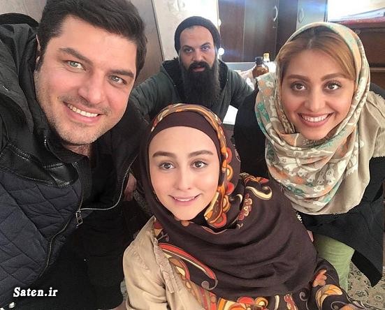 سام درخشانی در پشت صحنه سریال تلویزیونی گسل به همراه ستاره حسینی
