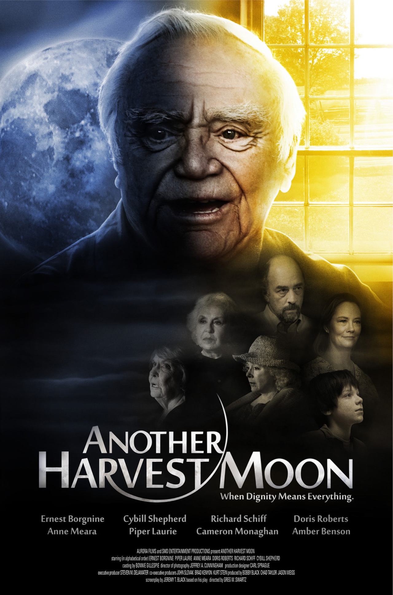 Doris Roberts در صحنه فیلم سینمایی Another Harvest Moon به همراه ارنست بورگناین، سیبل شفرد و Piper Laurie