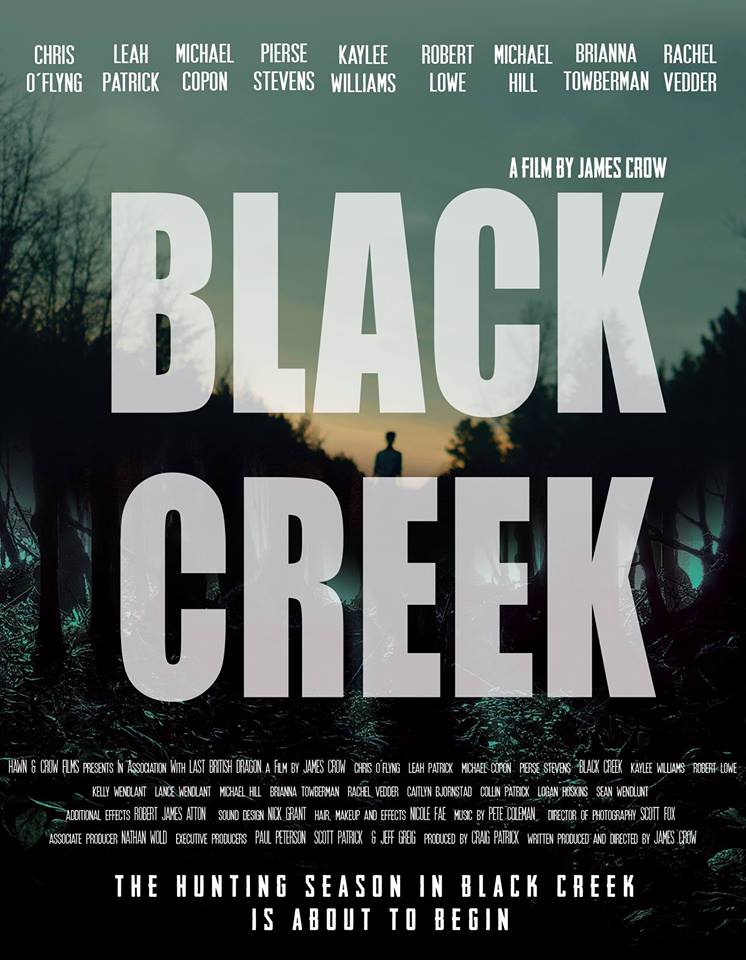 Chris O'Flyng در صحنه فیلم سینمایی Black Creek به همراه Leah Patrick، Michael Hill، Robert Lowe، Brianna Shae، Pierse Stevens، Rachel Vedder و James Crow