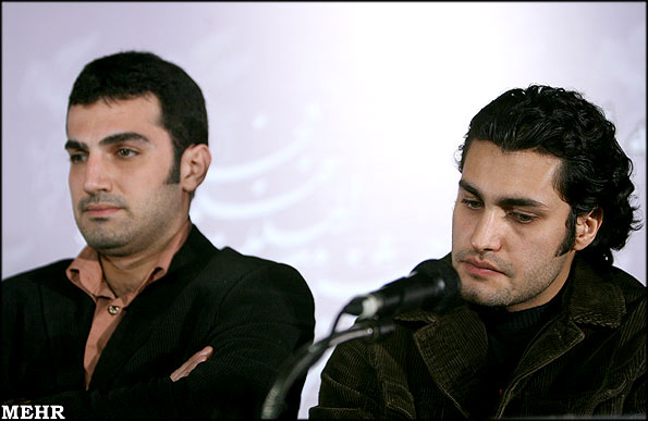 امیرمحمد زند در نشست خبری فیلم سینمایی اتوبوس شب به همراه کوروش سلیمانی
