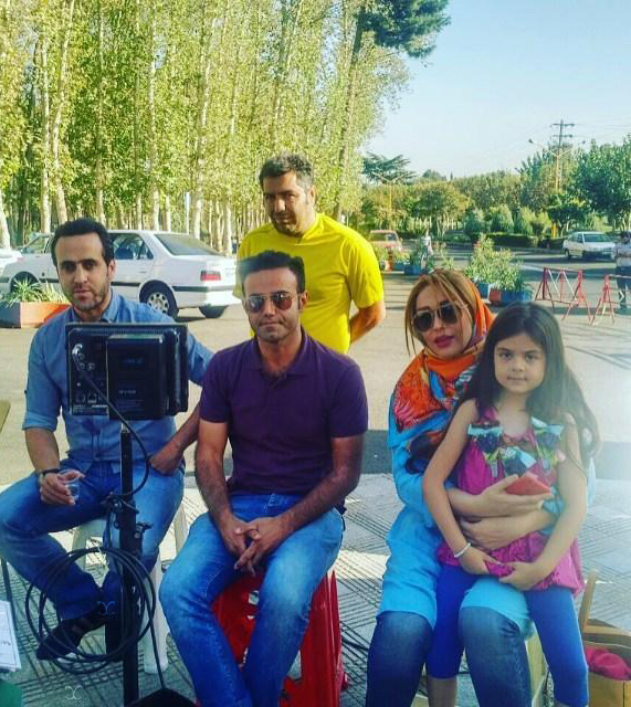 علی کریمی در پشت صحنه سریال تلویزیونی نفس شیرین