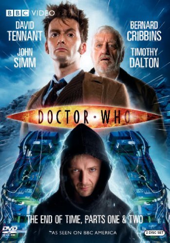 Bernard Cribbins در صحنه سریال تلویزیونی Doctor Who به همراه John Simm و دیوید تننت