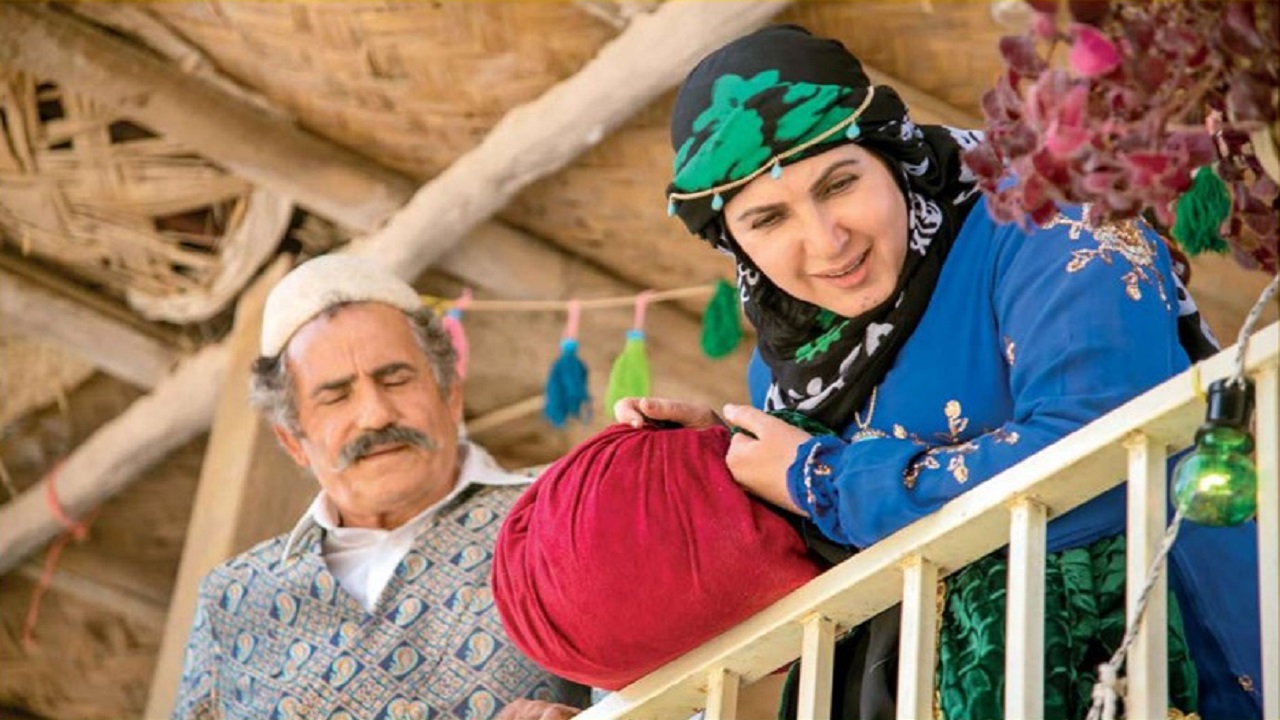 مجید مظفری در صحنه سریال تلویزیونی ایلدا به همراه فاطمه گودرزی