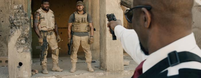 Quinton 'Rampage' Jackson در صحنه فیلم سینمایی Vigilante Diaries به همراه Paul Sloan و Michael Jai White