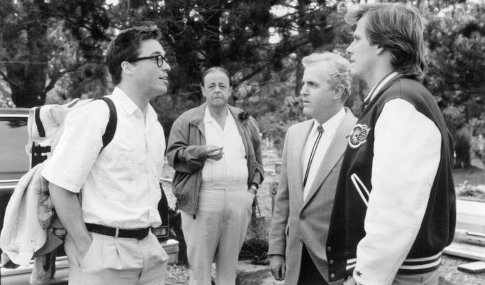James Handy در صحنه فیلم سینمایی Arachnophobia به همراه Brian McNamara، Roy Brocksmith و جف دانیلز