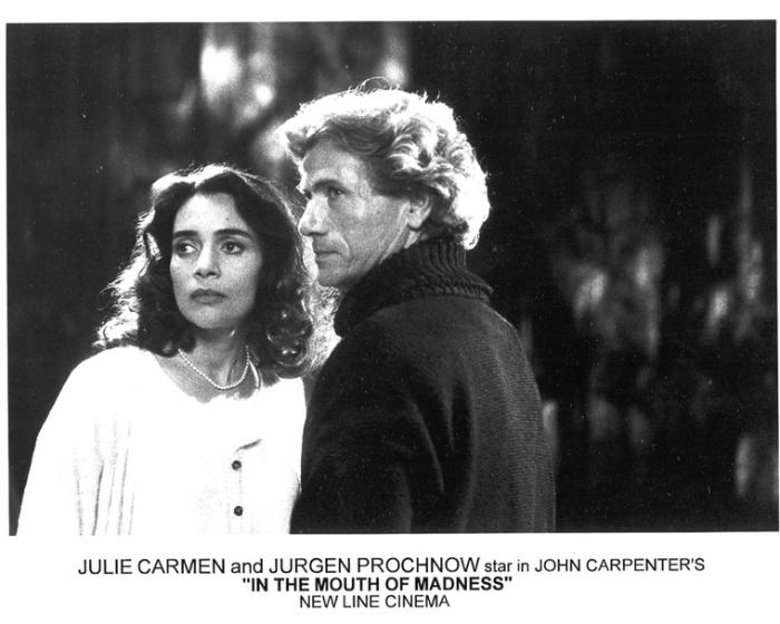 یورگن پروشنو در صحنه فیلم سینمایی در کام جنون (در مدخل دیوانگی) به همراه Julie Carmen