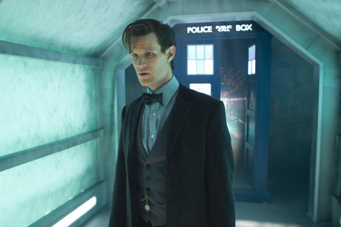 Matt Smith در صحنه سریال تلویزیونی Doctor Who