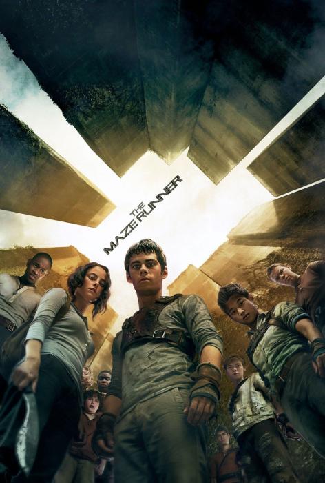 Ki Hong Lee در صحنه فیلم سینمایی دونده هزارتو به همراه Thomas Brodie-Sangster، Dylan O'Brien و Kaya Scodelario