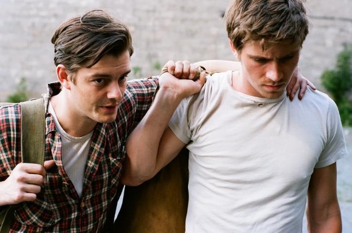 Sam Riley در صحنه فیلم سینمایی On the Road به همراه Garrett Hedlund