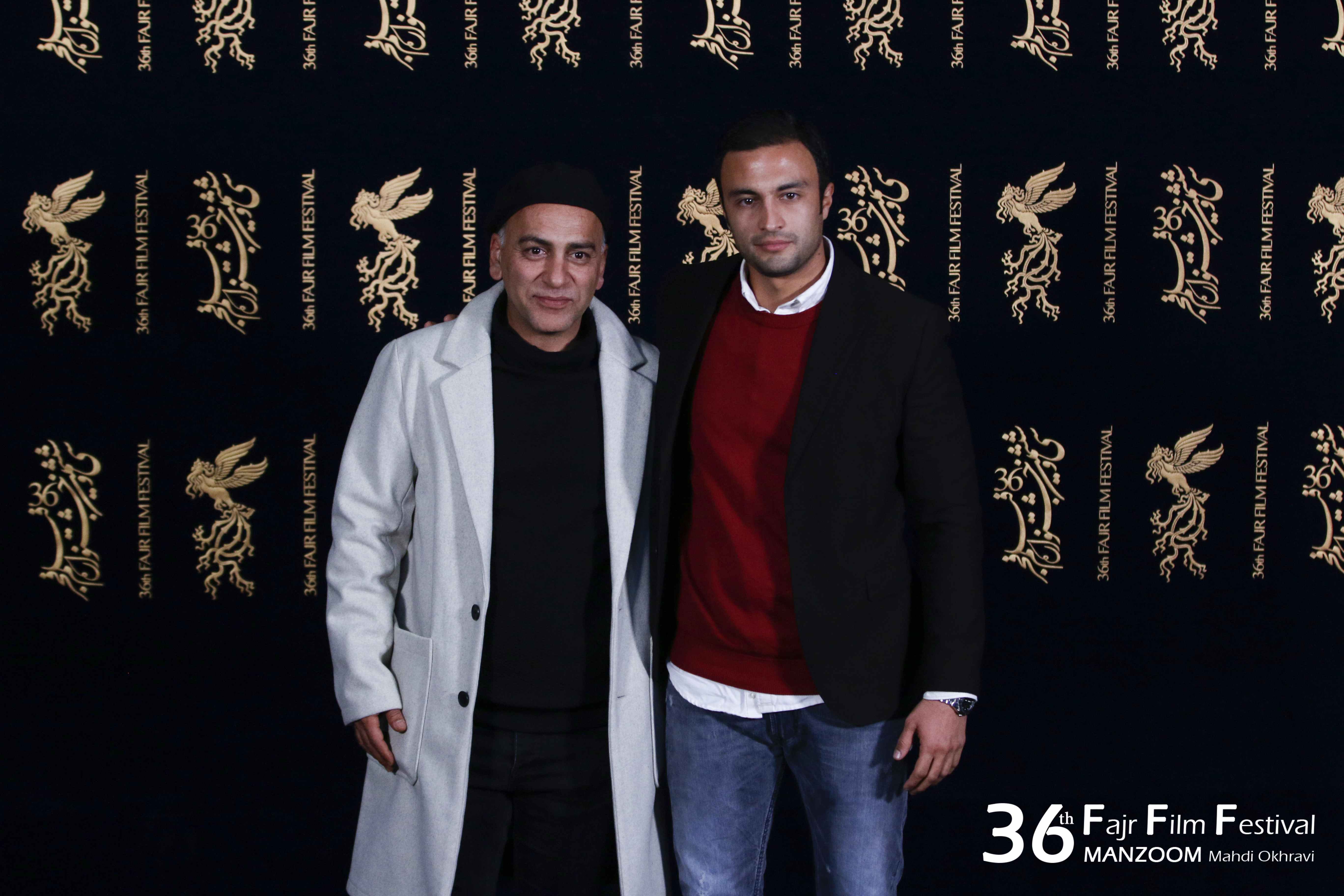 حمیدرضا آذرنگ در جشنواره فیلم سینمایی تنگه ابوقریب به همراه امیر جدیدی