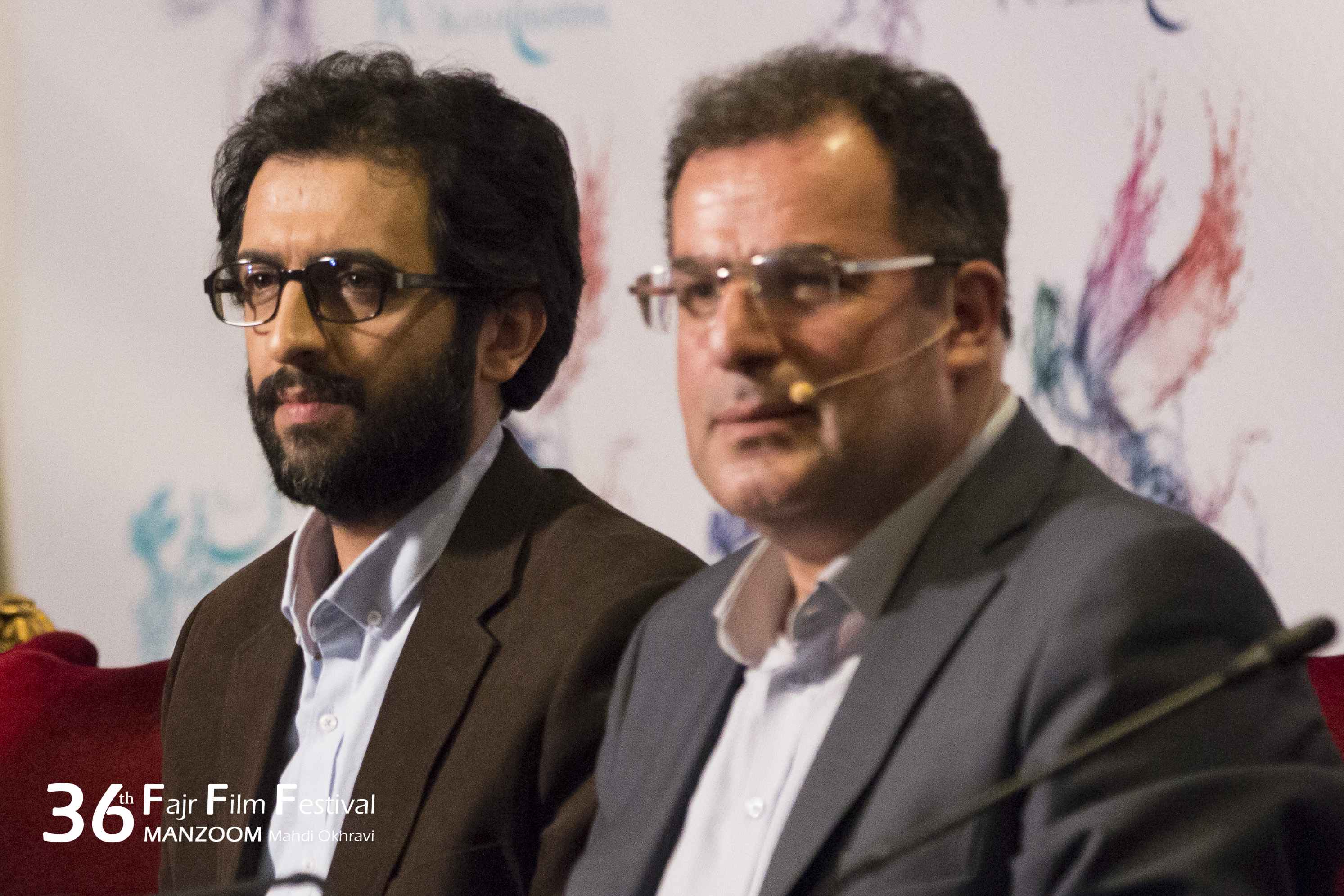 بهروز شعیبی در نشست خبری فیلم سینمایی دارکوب به همراه محمود گبرلو