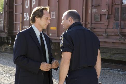 وید اندرو ویلیامز در صحنه سریال تلویزیونی فرار از زندان به همراه ویلیام فیکنر
