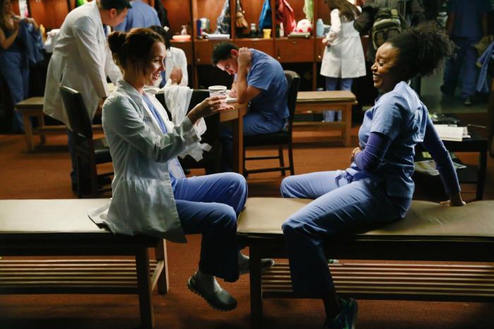 Crista Flanagan در صحنه سریال تلویزیونی آناتومی گری