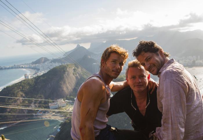 Marcelo Serrado در صحنه فیلم سینمایی Rio, I Love You به همراه Ryan Kwanten و Stephan Elliott