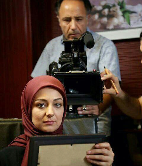 ویدا جوان در پشت صحنه سریال تلویزیونی ماه و پلنگ