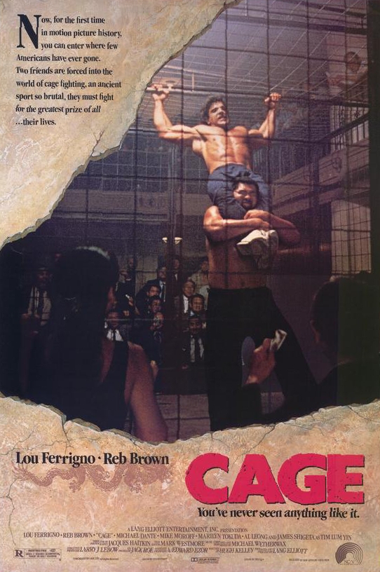 Lou Ferrigno در صحنه فیلم سینمایی Cage به همراه Tiger Chung Lee