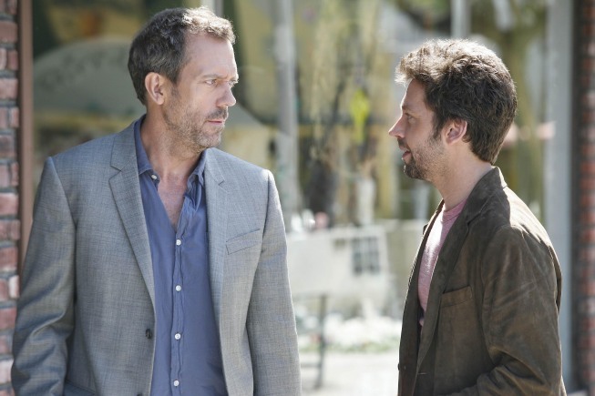 Michael Weston در صحنه سریال تلویزیونی دکتر هاوس به همراه Hugh Laurie