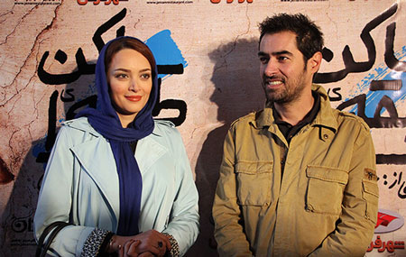 بهنوش طباطبایی در اکران افتتاحیه فیلم سینمایی ساکن طبقه وسط به همراه سید‌شهاب حسینی