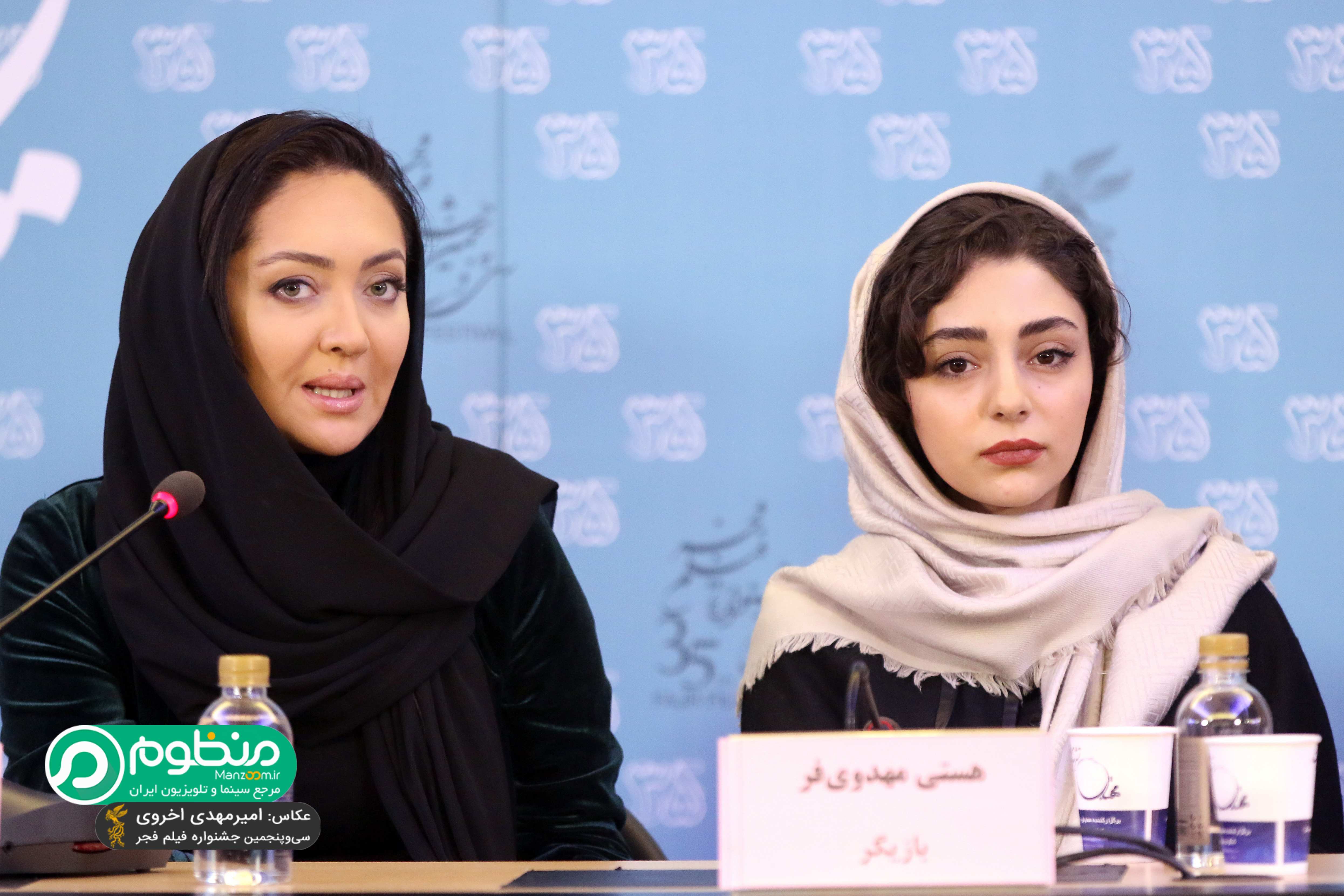 نیکی کریمی در جشنواره فیلم سینمایی آذر به همراه هستی مهدوی‌فر